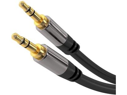 PremiumCord HQ stíněný kabel stereo Jack 3.5mm - Jack 3.5mm M/M 1,5m kjqmm015