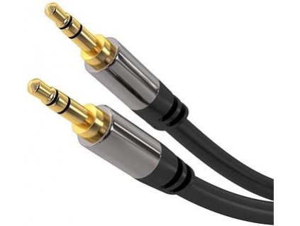 PremiumCord HQ stíněný kabel stereo Jack 3.5mm - Jack 3.5mm M/M 3m kjqmm3