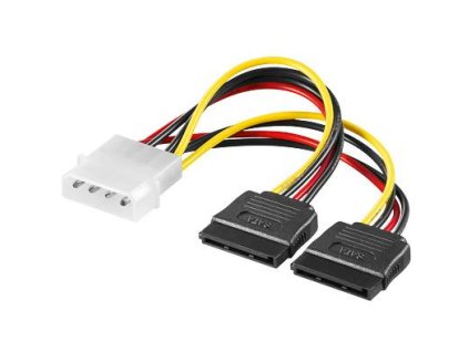 PremiumCord Napájecí adaptér kabelový 5,25'' na 2x S-ATA kn-19