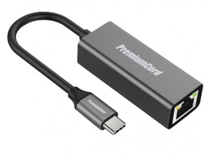 PremiumCord Převodník USB-C na Gigabit kon. RJ45 ku31ether02