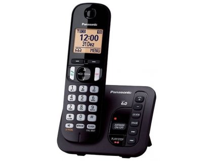 Panasonic KX-TGC220FXB, bezdrát. telefon, černý