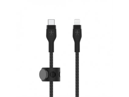 Belkin kabel USB-C s konektorem LTG,1M černý pletený CAA011bt1MBK