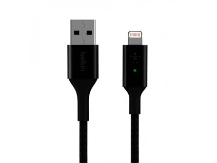 Belkin kábel Boost Charge Smart LED USB-A to Lightning 1.2m - Black CAA007bt04BK