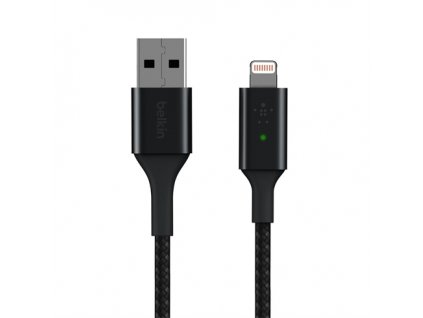 Belkin kábel Boost Charge Smart LED USB-A to Lightning 1.2m - Gray CAA007bt04GR
