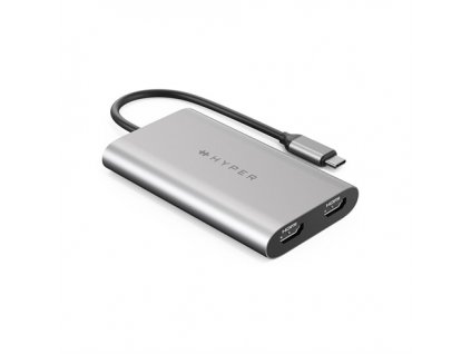 Hyper HyperDrive Dual 4K HDMI Adapter pre M1/M2 MacBook - Silver HY-HDM1-GL
