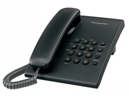 Panasonic KX-TS500FXB - jednolinkový telefon, černý