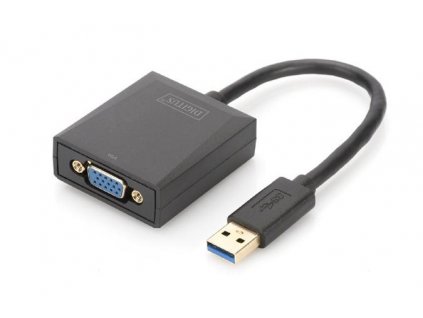 Digitus Adaptér USB 3.0 na VGA, vstupní USB 1080p, výstupní VGA DA-70840