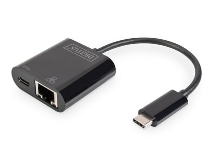 DIGITUS Gigabitový ethernetový adaptér USB typu C + PD s funkcí napájení DN-3027 Digitus