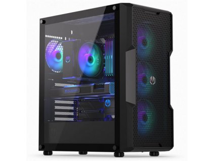 Endorfy skříň Regnum 400 ARGB / ATX / 4x120mm ARGB / 2xUSB / prosklená bočnice / černá EY2A009 CoolerMaster