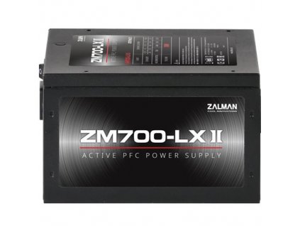 Zalman zdroj ZM700-LX II , ATX, 700W, aktivní PFC, 120mm ventilátor, účinnost 85% ZM700-LXII