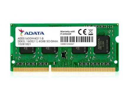 Adata/SO-DIMM DDR3L/4GB/1600MHz/CL11/1x4GB ADDS1600W4G11-S ADATA