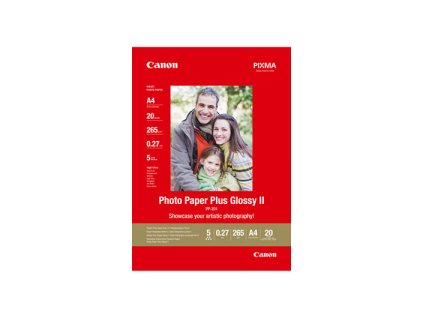 Canon Plus Glossy II PP-201, A4, 20 listov, 265g/m2, fotopapier lesklý 2311B019