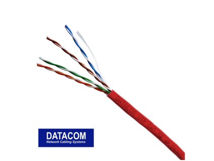 DATACOM UTP Cat5e PVC kabel 305m (lanko) červený 1156