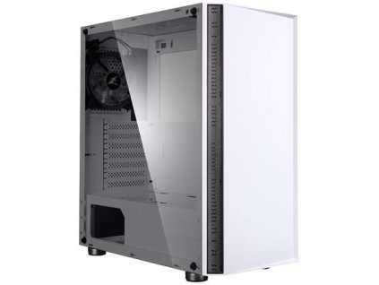 Zalman case miditower R2 white, bez zdroje, ATX, 1x 120mm RGB ventilátor, 1x USB 3.0, 2x USB 2.0, tvrzené sklo, bílá R2 White