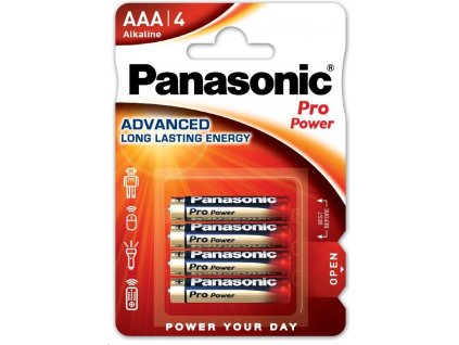 PANASONIC Alkalické baterie Pro Power LR03PPG/4BP AAA 1,5V (Blistr 4ks) 4000,00 Panasonic