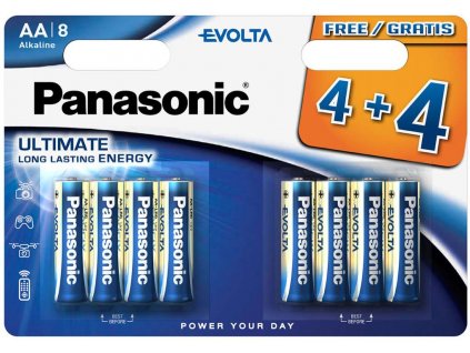 PANASONIC Alkalické baterie Evolta Platinum LR6EGE/8BW 4+4F AA 1,5V (Blistr 8ks) 2788,00 Panasonic