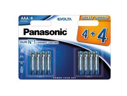 PANASONIC Alkalické baterie Evolta Platinum LR03EGE/8BW 4+4F AAA 1,5V (Blistr 8ks) 2783,00 Panasonic