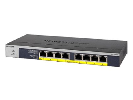 NETGEAR 8-port 10/100/1000Mbps Gigabit Ethernet, Flexible PoE, GS108PP GS108PP-100EUS NetGear