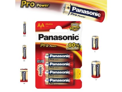 Alkalická baterie AA Panasonic Pro Power LR6 4ks 09718