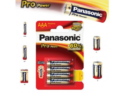 Alkalická baterie AAA Panasonic Pro Power LR03 4ks 09738