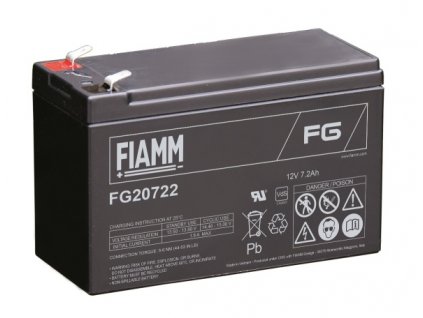 Fiamm olověná baterie FG20722 12V/7,2Ah Faston 6,3 07955