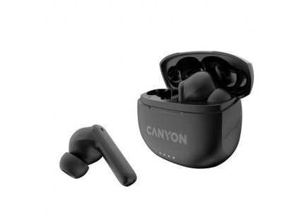 Canyon TWS-8, True Wireless Bluetooth slúchadlá do uší, nabíjacia stanica v kazete, čierne CNS-TWS8B