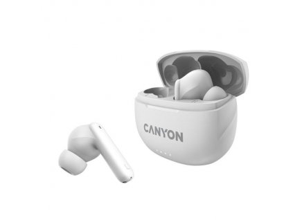 Canyon TWS-8, True Wireless Bluetooth slúchadlá do uší, nabíjacia stanica v kazete, biele CNS-TWS8W