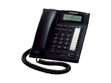 Panasonic KX-TS880FXB - jednolinkový telefon, černý