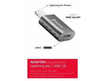 SWISSTEN ADAPTER LIGHTNING(M)/USB-C(F) 55500400 Swissten