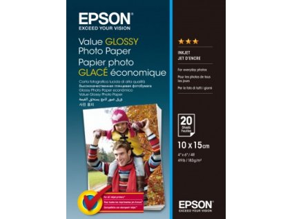 EPSON Value Glossy Photo Paper 10x15cm 20 sheet C13S400037 Epson