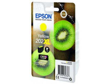 EPSON singlepack,Yellow 202XL,Premium Ink,XL C13T02H44010 Epson