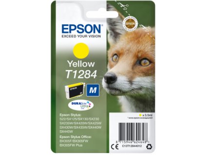 Yellow Ink Cartridge (T1284) C13T12844012 Epson
