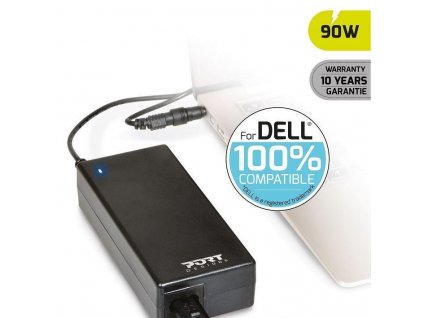 PORT napájecí adaptér k notebooku DELL (2x konektor), 90 W, 19 V, 4,74 A 900007-DE