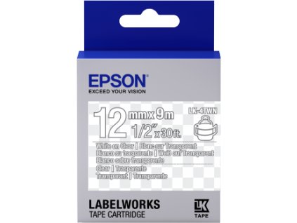 Epson Label Cartridge Transparent LK-4TWN Transparent White/transparent 12mm (9m) C53S654013 Epson PS