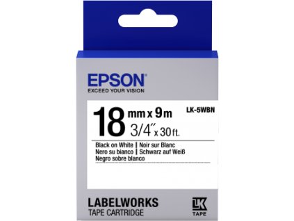Epson Label Cartridge Standard LK-5WBN Black/White 18mm (9m) C53S655006 Epson PS