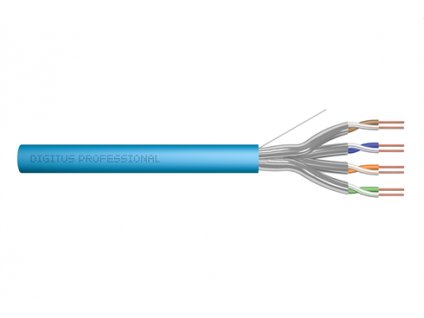 DIGITUS kábel Cat6A U/FTP, drôt, 500MHz Cca, AWG 23/1, 500m cievka, modrý DK-1625-A-VH-5 Digitus