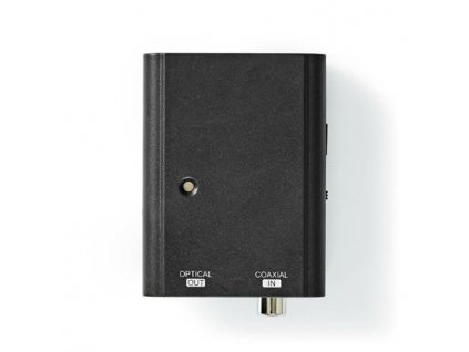 Nedis ACON2505BK - Digitální audio převodník | 1cestný | Vstupní konektor: 1x S / PDIF | Výstupní konektor: Toslink Zásuvka