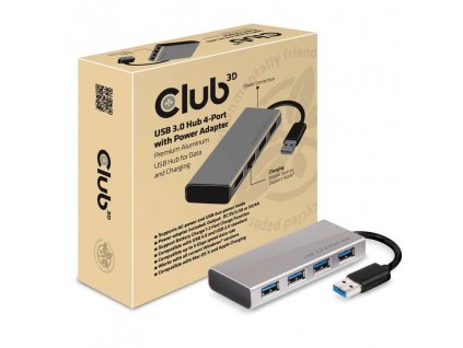 Club3D USB 3.1 Rozbočovač 4 porty s napájacím adaptérom CSV-1431 Club 3D