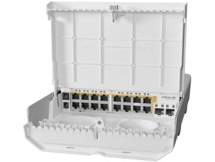 MIKROTIK RouterBOARD Cloud Router Switch netPower 16P + L5 (800MHz; 256MB RAM; 16x PoE GLAN; 2x SFP+) outdoor CRS318-16P-2S+OUT MikroTik