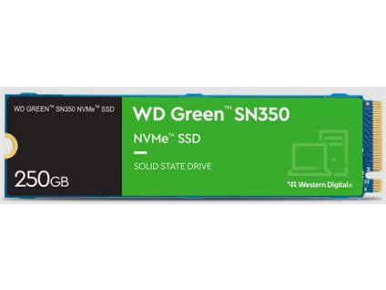 WD Green SN350 250G SSD PCIe Gen3 8 Gb/s, M.2 2280, NVMe ( r2400MB/s, w1500MB/s ) WDS250G2G0C Western Digital