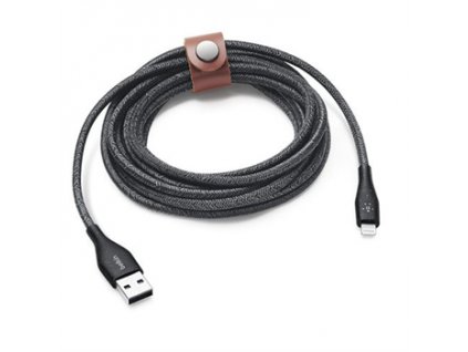 Belkin kábel DuraTek Plus USB to Lightning with Strap 3m - Black F8J236bt10-BLK