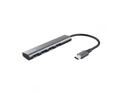 TRUST Rozbočovač Halyx Aluminium USB-C To 4 Port USB-A 3.2 Gen1 Hub 24948 Trust
