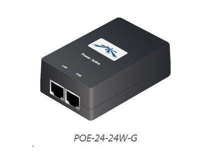 UBNT POE-24-24W-G [Gigabitový PoE adaptér, 24V/1A (24W), vrátane. napájací kábel] POE-24-24W-G-EU Ubiquiti