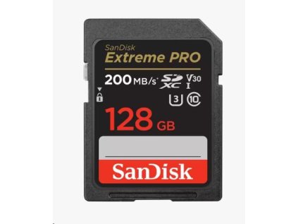 SanDisk Extreme PRO/SDXC/128GB/200MBps/UHS-I U3 / Class 10 SDSDXXD-128G-GN4IN