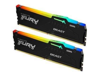 DIMM DDR5 64GB 6000MT/s CL40 (Kit of 2) KINGSTON FURY Beast RGB XMP KF560C40BBAK2-64 Kingston