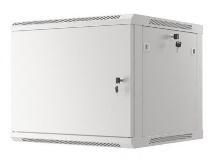 LANBERG Nástěnná jednodílná skříň 19", 9U/600x600 FOR SELF-ASSEMBLY plechové dveře šedá (RAL7035) (v rozloženém stavu) WF01-6609-00S Lanberg