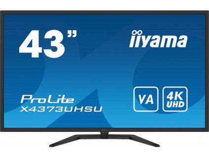 43'' iiyama X4373UHSU-B1:VA,UHD,2xHDMI,DP,USB,PIP