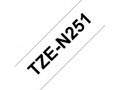 Brother - TZe-N251, bílá / černá (24mm nelaminované) TZEN251