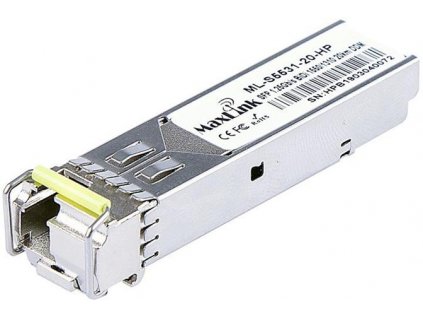 MaxLink 1.25G SFP optický HP modul, WDM(BiDi), SM, Tx 1550/Rx1310nm, 20km, 1x LC konektor, DDM, HP kompatibilní ML-S5531-20-HP OEM