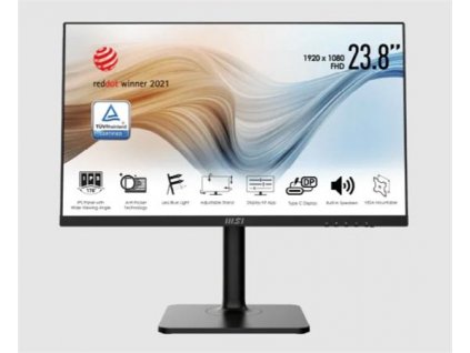 MSI Modern/MD241P/23,8''/IPS/FHD/75Hz/5ms/Black/3R Modern MD241P